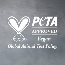 PETA logo with heart-shaped ears on bunny.