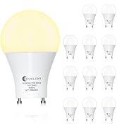 evelor GU24 LED Light Bulb,60 Watt Equivalent Soft White 2700K,Non-Dimmable,Efficient 9W,800 Lume...