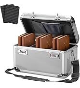 LOCKCURX Aluminum Alloy Lock Box with Code, Lockable Storage Box for Medicine, Cash, Phone &amp; Valu...