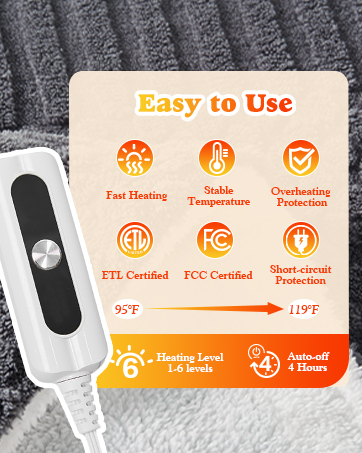 tufted heated blanket