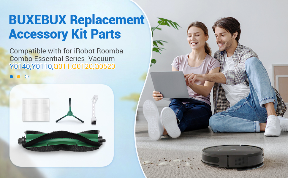 iRobot Roomba Combo Essential Q011, Q0120, Q0520, Y0110, Y0140 Series Robot Vacuum Accessories Kit