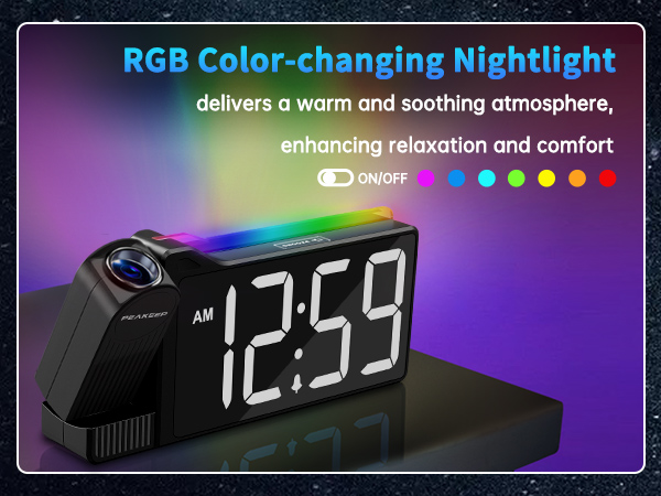 led projection alarm clock