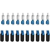 10 Pcs Single Mode 9/125um FC Male to LC Female VFL Fiber Optic Adapter and 10 Pcs Singlemode LC/...