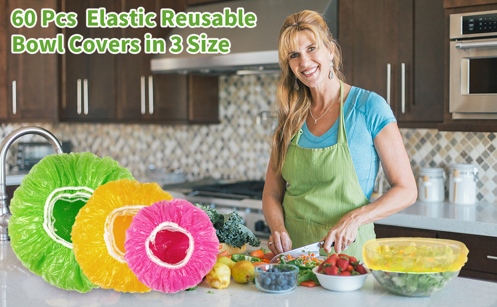 60 pcs plastic bowl covers in 3 size