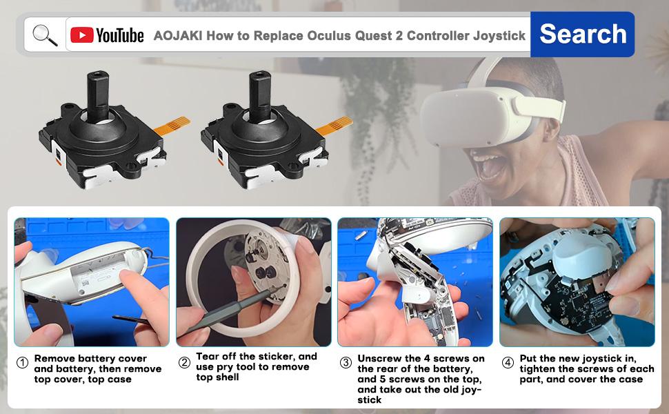 Joystick Replacement Kit for Oculus/Meta Quest 2 Controller