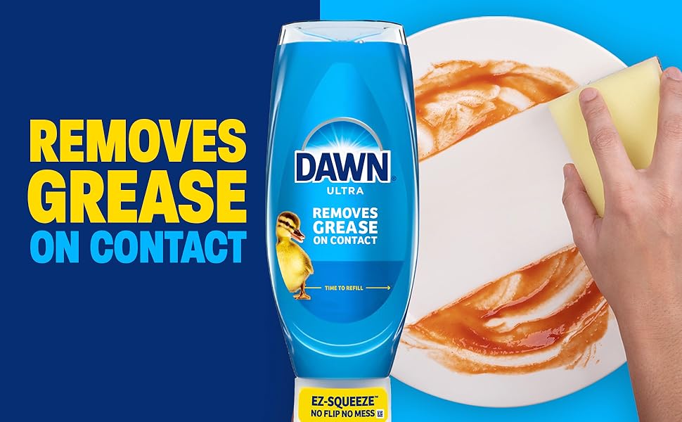 Removes grease on contact.