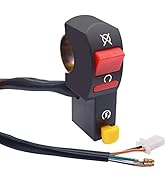 weideer 12V Universal Handlebar Switch ON/Off 7/8" 22mm Start/Kill Motorcycle Light Switch for Sc...