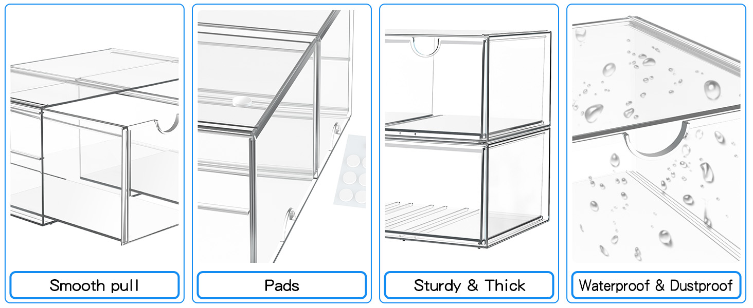 acrylic drawer organizer