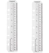 2Pcs Clear Plastic Page Marker Pouch Pagefinder Measuring Ruler for/Size 6-Hole Binder Notebook f...