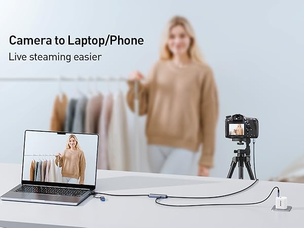 BENFEI USB C Video/Audio Capture Card Supporting Full HD 1080P 60FPS for Streaming, Recording