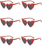 PLULON Heart Sunglasses Women Heart Love Shaped Vintage Retro Lovely Fashion Cute Sun Glasses for...