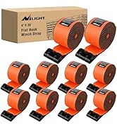 Nilight Truck Straps 4”×30’ Orange Heavy Duty Winch Straps with Flat Hook Break Strength 16800LBS...