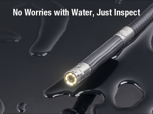 High Temperature Alarm Two-Way Articulating Borescope Mechanic Fiber Optic Snake Scope Camera