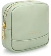 JINSI Small Makeup Bag for Purse,PU Leather Cute Travel Cosmetic Pouch Mini Make Up Bag for Organ...