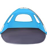 WhiteFang Beach Tent Anti-UV Portable Sun Shade Shelter for 3/4/6 Person, Extendable Floor with 3...