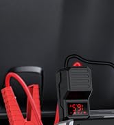 the red digital display on the black table