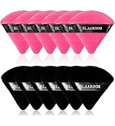 12 Pieces Velour Pure Cotton Powder Puff Face Makeup Triangle Powder Puffs for Loose Powder Wet D...