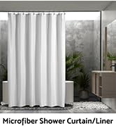 Microfiber shower curtain/liner