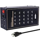 USB Charging Station,Cinlinso 20 Port 200W/40A Multiple USB Charger Station with Intelligent Prot...