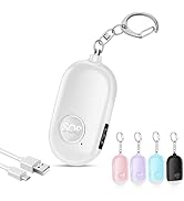 Hion 130dB Personal Safety Alarm for Women Upgraded Vibration Sensor, Rechargeable Self Defense A...