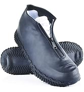 Shiwely Silicone Waterproof Shoe Covers, Upgrade Reusable Overshoes with Zipper, Resistant Rain B...
