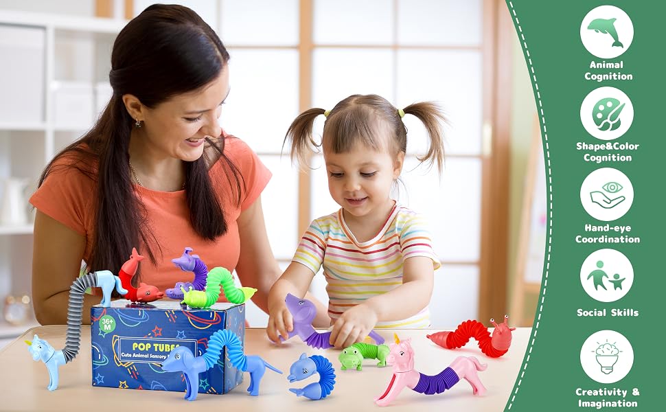 20 PCS animal pop tubes