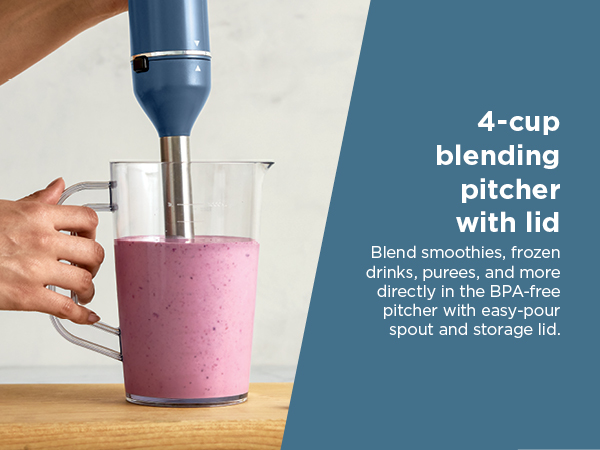 4-cup blending pitcher with lid