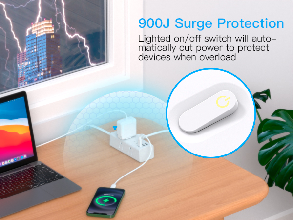 900 Joules surge protector