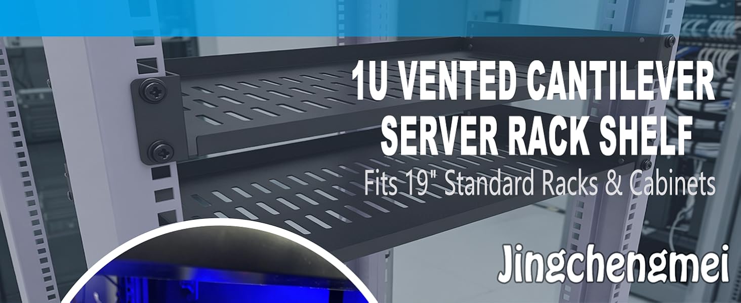 1U Disassembled Vented Cantilever Server Rack Mount Shelf