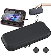 HEATFUN Switch 2 Carrying Case Upgraded Zipper, Minimalist Black Design, No Logo, Hard Shell Swit...