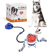 bobosogo Suction Cup Dog Toy for Aggressive Chewers,Dog Rope Ball Interactive Tug of War Toy, Pup...