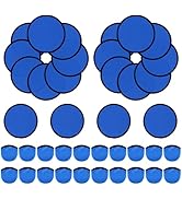 YEAHACLUB 20 PCS Foldable Flying Disc Fans with Bags, 9.8'' DIY Handheld Fabric Folding Fan, Blac...