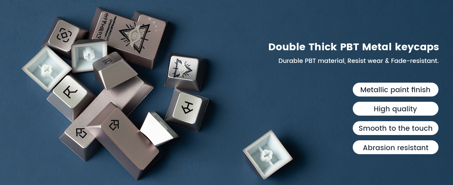 Double Thick PBT Metal keycaps