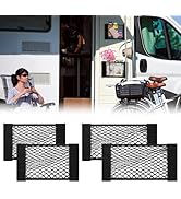 PIFOOG 4Pcs Universal Car Storage Net Pockets Stretchable Automotive Mesh Pouch Nets Bag Organize...