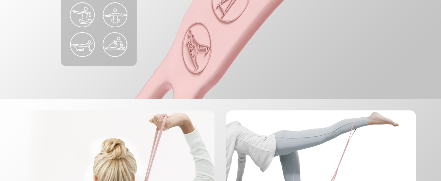 Resistance Bands with Handles Exercise Band with Stretch Figure 8 