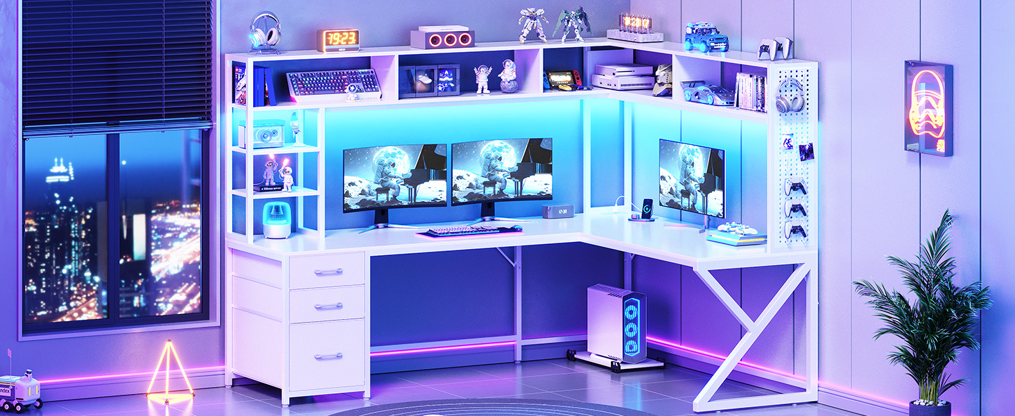 corner desk with storage l shaped computer desk