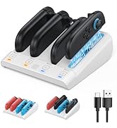 FASTSNAIL Charging Dock for Nintendo Switch2 (2025)/Switch&amp;OLED for Joy-Con2, 8 in 1 Magnetic Swi...