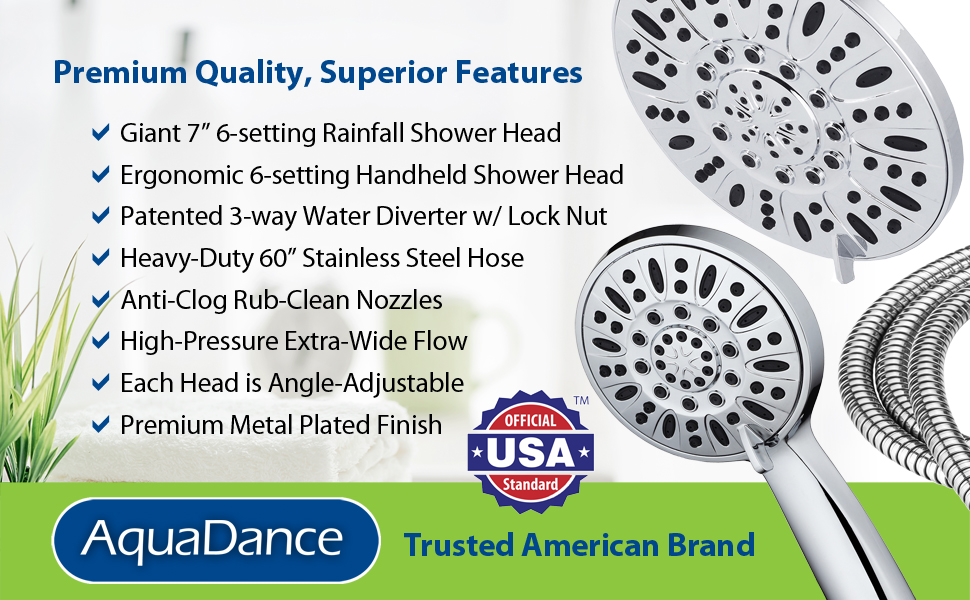 fixed showerhead, shower combo, alcachofa de la ducha