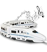 OTONOPI Toy Train Set, 5 Pack Electric Bullet Train with Light and Sound, Battery Operated Subway...