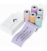 Ponek Thermal Sticker Paper Purple/Pink/Orange/Blue/Green/Deep Purple, Compatible with Mini Stick...