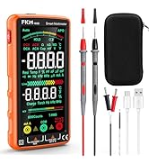 FKM Pro Digital Multimeter Tester TRMS 6000 Counts,Smart Rechargeable Voltmeter 5