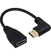 Poyiccot 8K HDMI Extension Cable, Short 8K HDMI 90 Degree Right Angle Male to Female HDMI 2.1 Cab...