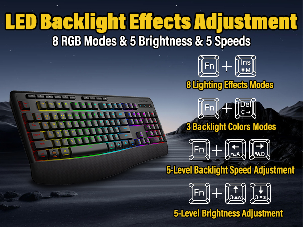 Wireless Bluethooth RGB Keyboard