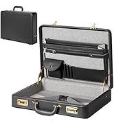 LOCKCURX Briefcases for Men, Anti-Theft Dual Lock Briefcase with 16 Inch Laptop Compartment, Wate...