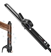 Luxspire Rotating Curling Iron, 1 inch, with Long Titanium Barrel for Short/Long Hair, Instant He...