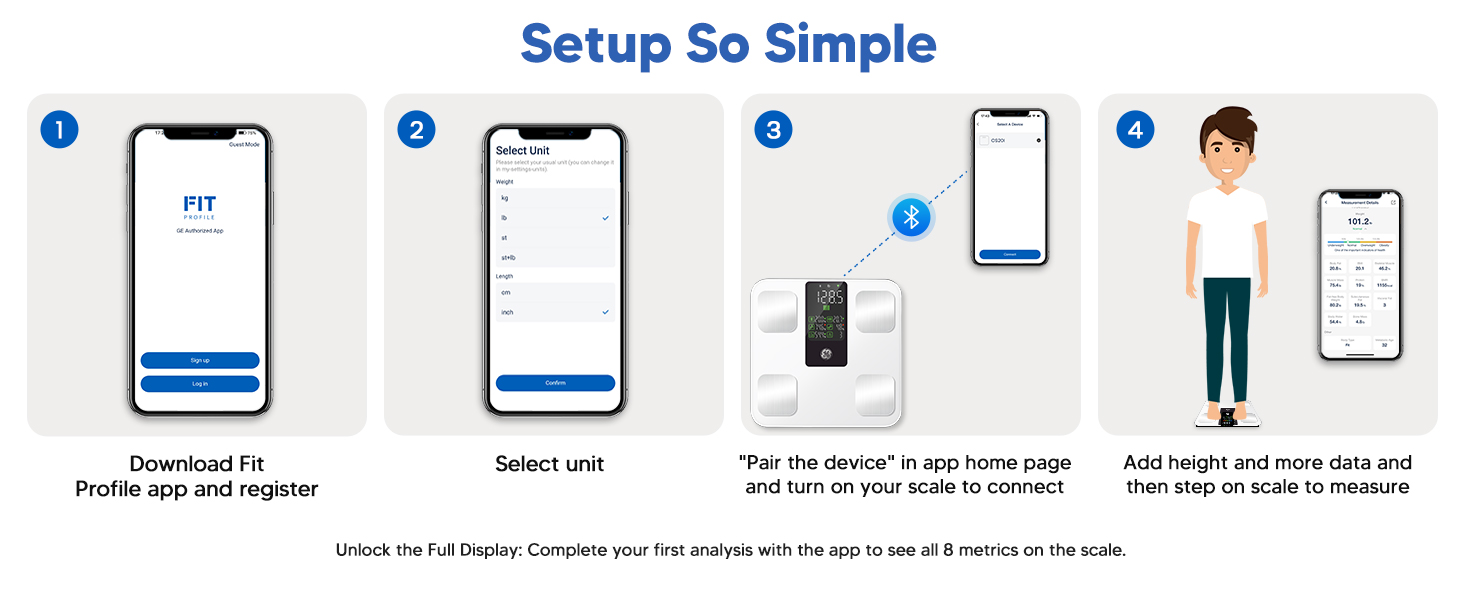 ge smart scale for body weight