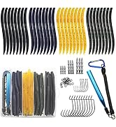 Lilureena Senko Worms Fishing Soft Lures Kit Plastic Bait Bass Fishing Lure for Wacky Rig Carolin...