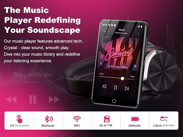 80GB MP3 Player with Bluetooth and WiFi