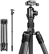 TONYBOO 61.5" Camera Tripod &amp; Monopod, Carbon Fiber Compact Travel Tripod with Arca Swiss Ball He...