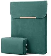 KALIDI 13.3-14 inch Laptop Sleeve Case Faux Suede Leather for 13.3 13.5 13.6 14 inches MacBook Ai...